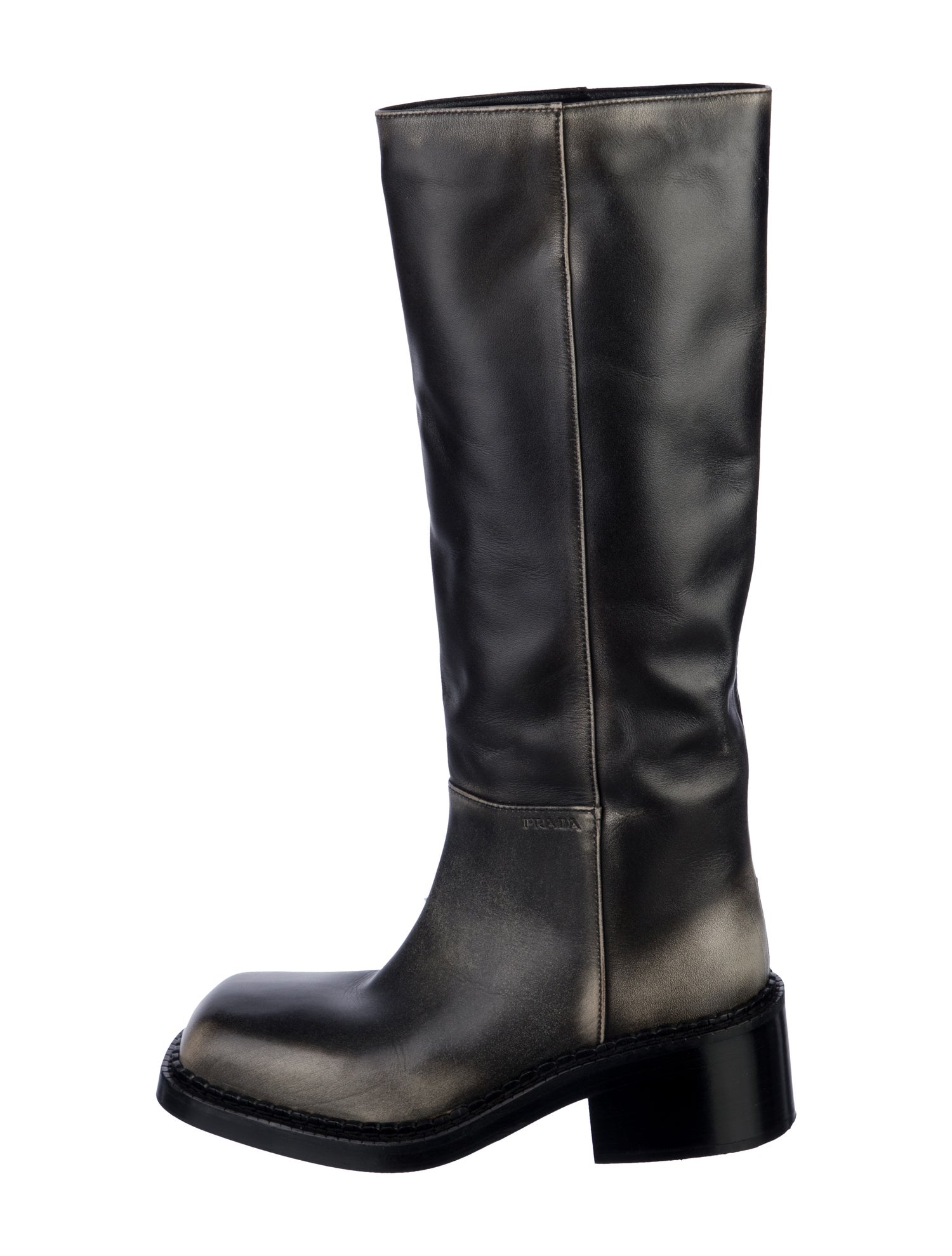Prada Leather Riding Boots